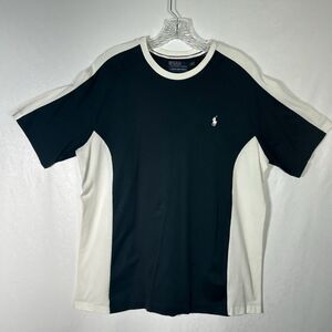 Polo Ralph Lauren Pima Cotton Shirt Moisture Management Mens Sz L White Navy